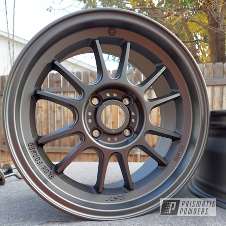 Powder Coating: Aluminum Wheels,Rims,15" Wheels,Honda,FORGED CHARCOAL UMB-6578,Wheels