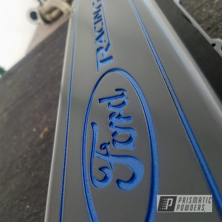 Powder Coating: Blizzard Blue PRB-2098,Valve Cover,Valve Covers,Ford,Applied Plastic Coatings,Colorado,BLACK JACK USS-1522,Air Cleaner Cover