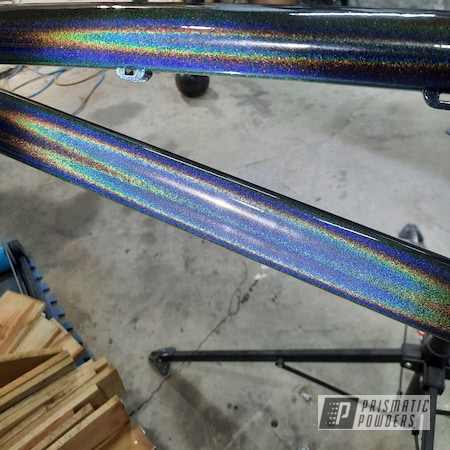 Powder Coating: Bicycles,Clear Vision PPS-2974,Custom Bike,BMX,Bicycle Frame,Prismatic Universe PMB-10367