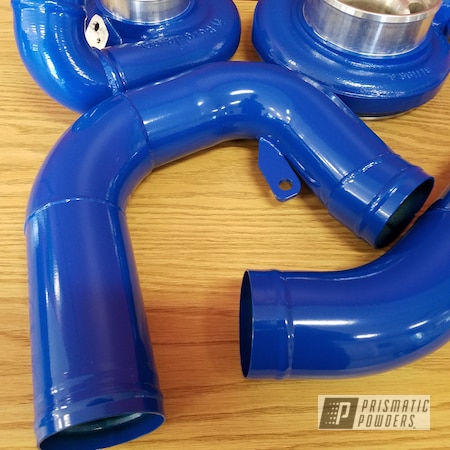 Powder Coating: Brazilian Blue PMB-0770,Automotive,Turbo Housing,Turbo Pipes,Diesel Engine Components