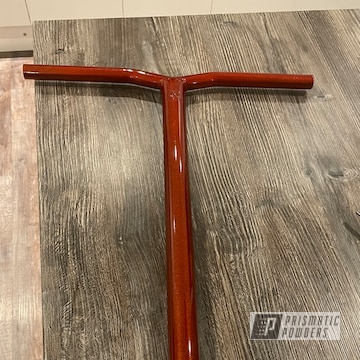 Powder Coated Customized Scooter Handlebar In Pms-4622 And Pps-2974