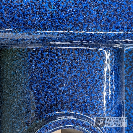 Powder Coating: Booty Blue PPB-2757,Automotive,3 Stage,Miata,Arctic White PRS-5390,Custom Auto Parts,Mazda,Valve Cover,Silver Artery PVS-3014