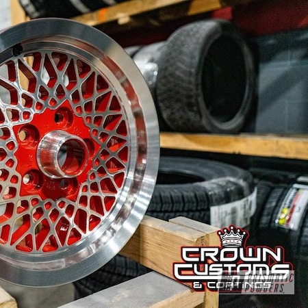 Powder Coating: Wheels,Rims,CNC,Two Tone Wheels,Very Red PSS-4971,Jaguar