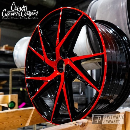 Powder Coating: Wheels,Custom Wheels,Rims,Two Tone,Very Red PSS-4971