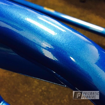 Porsche 981 Cayman/gt4 Roll Bar In Illusion Blue-berg With Clear Vision Top Coat