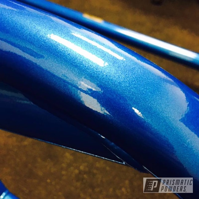 Porsche 981 Cayman/gt4 Roll Bar In Illusion Blue-berg With Clear Vision Top Coat