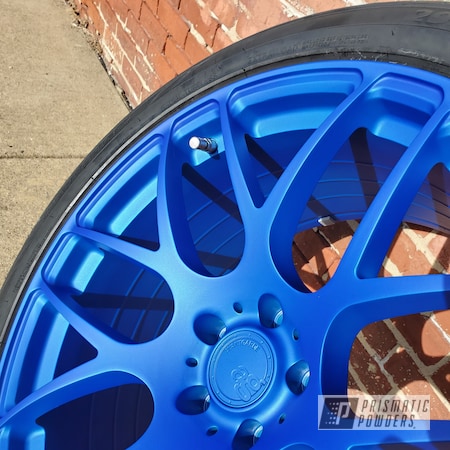Powder Coating: Rims,Two Stage Application,Casper Clear PPS-4005,Illusion Smurf PMB-6909,Wheels