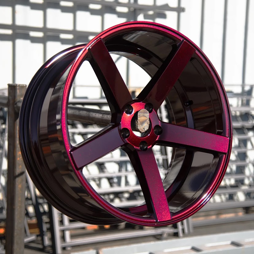 Custom Rims Coated with Dragons Blood Step 1 and Lollypop Red ...