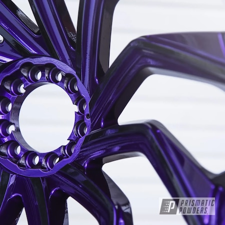 Powder Coating: Ink Black PSS-0106,2 Tone,3 Stage,Forged Wheels,Rims,28" Wheel,Clear Vision PPS-2974,Illusion Purple PSB-4629,Illusions,Forged,2 Tone Wheels,Wheels