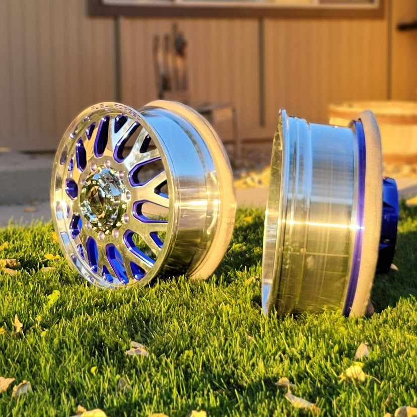 Powder Blue Rims Forged Wheels Finished in Lollypop Blue | Prismatic Powders
