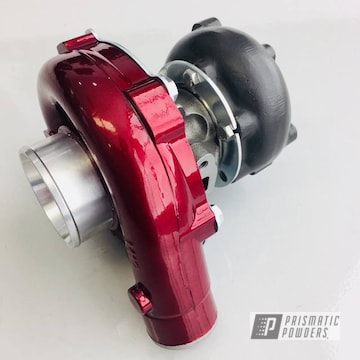 Turbo Housing Coated In Illusion Cherry And Clear Vision