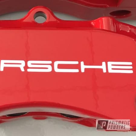 Powder Coating: Brake,Astatic Red PSS-1738,Porsche,Stoptech,Polar White PSS-5053,Calipers