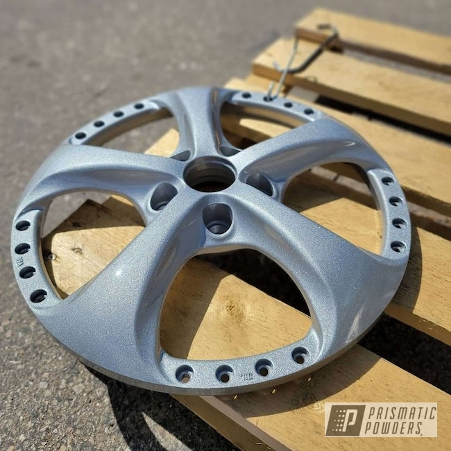 Powder Coated Rims In Pms-2569 And Ppb-5918