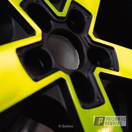 Powder Coating: Wheels,19" Wheels,Azev,2 Tone,Rims,19" Aluminum Rims,Shocker Yellow PPS-4765,2 Tone Wheels