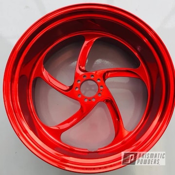 Victory Vegas Wheels. Coated In Rancher Red Over Polished Aluminum