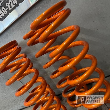 Powder Coated Springs In Pps-2974 And Pms-4620