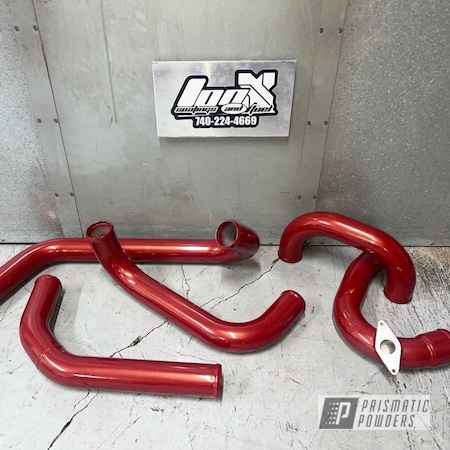Powder Coating: Toreador Red PMB-2753,Clear Vision PPS-2974,2 stage,Automotive,Car,Piping