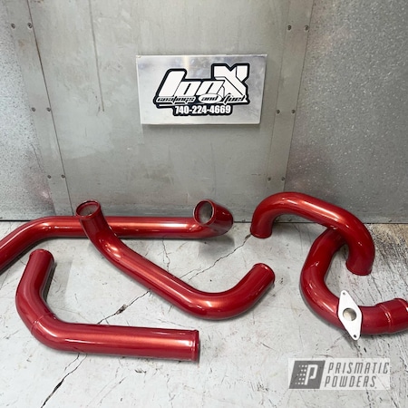Powder Coating: Toreador Red PMB-2753,Clear Vision PPS-2974,2 stage,Automotive,Car,Piping