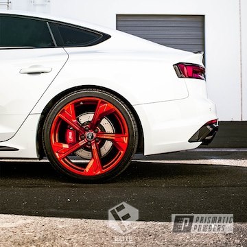 Powder Coated Audi Wheels In Ums-10671 And Ppb-6934