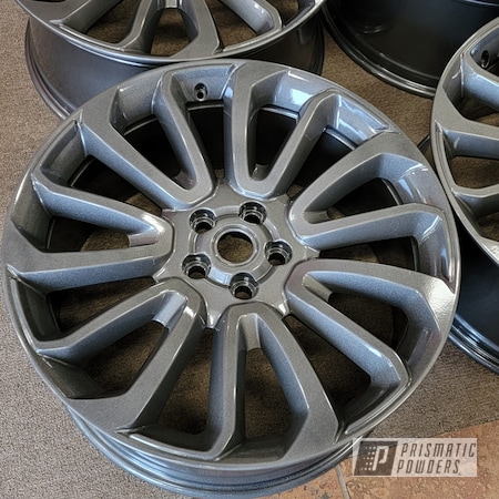 Powder Coating: Wheels,Clear Vision PPS-2974,Rims,22" Wheels,Kingsport Grey PMB-5027,Aluminum,Automotive Rims,22" Aluminum Rims,Land Rover Rims