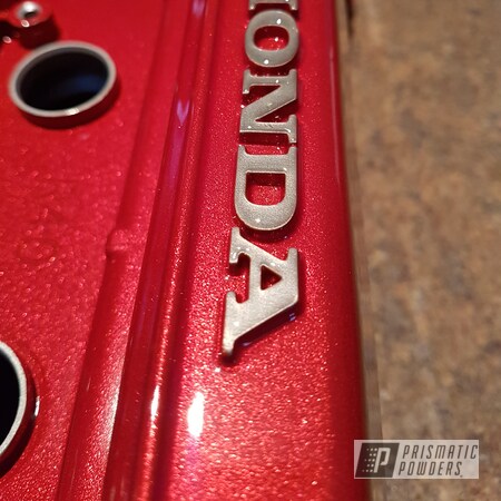 Powder Coating: Automotive,Clear Vision PPS-2974,Illusion Red PMS-4515,Valve Cover