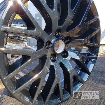 Powder Coated Ford Mustang Rims In Ppb-5004 And Uss-2603