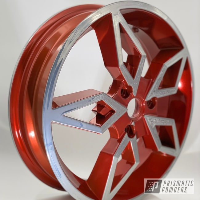 Powder Coated Two Tone Wheel In Ppb-4859 And Ums-10671