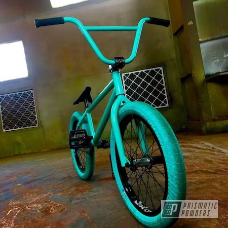 Powder Coating: Color Match,Tropical Breeze PSS-6837,Bike Frame,BMX Bike