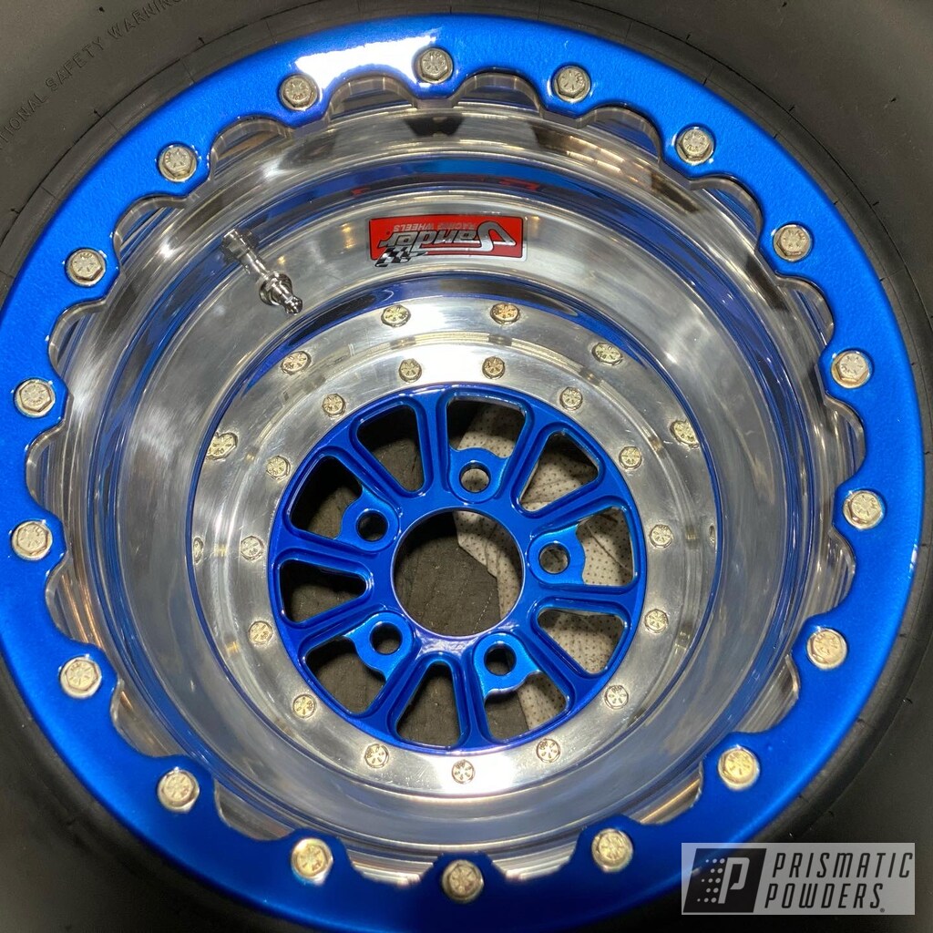 Two Tone Dragster Rims Coated with Clear Vision, Sapphire Delight and ...