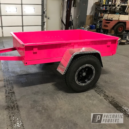 Powder Coating: Jeep,Trailer,Clear Vision PPS-2974,Sassy PSS-3063,Two Coat Application,Pink Color