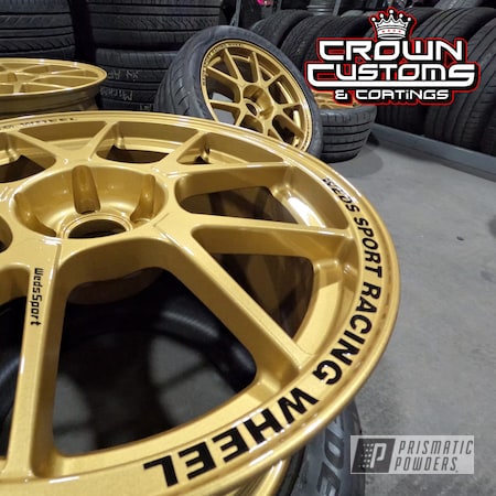 Powder Coating: Wheels,Clear Vision PPS-2974,Custom Wheels,Rims,WedsSport,Spanish Gold EMS-0940