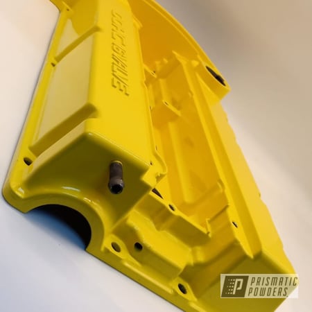 Powder Coating: Automotive Parts,Spring Yellow PSS-0118,EVOLOUTION,Desert Red Wrinkle PWS-2762,Automotive