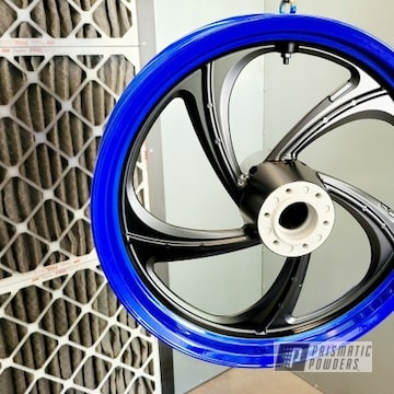 Powder Coated Motorcycle Wheel In Pps-2974, Pss-0106 And Pmb-6908