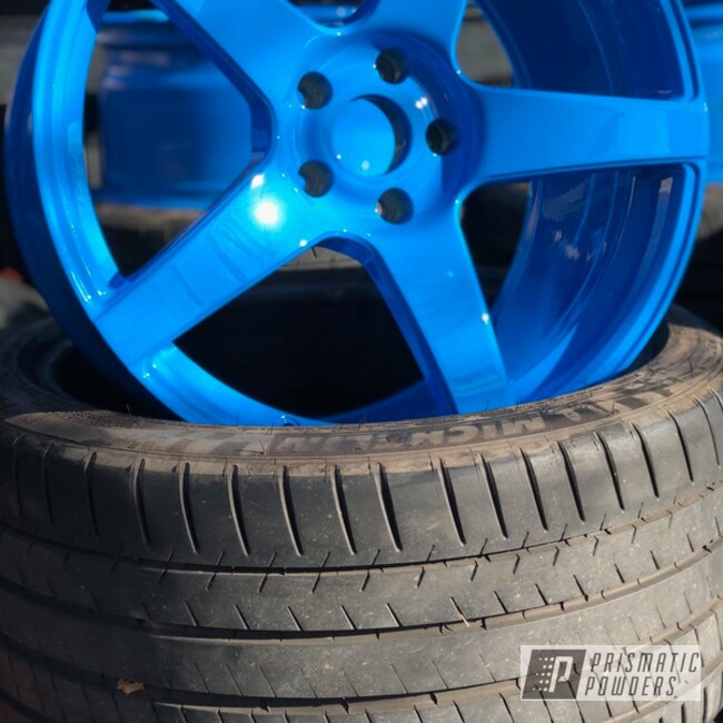 Custom Wheels In Playboy Blue And A Clear Vision Top Coat