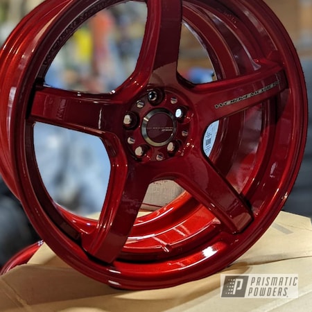 Powder Coating: Wheels,Clear Vision PPS-2974,Rims,Clear Vision,Work Wheels,20" Aluminum Rims,Illusion Red PMS-4515,Illusion Red,Work,Aluminum Wheels