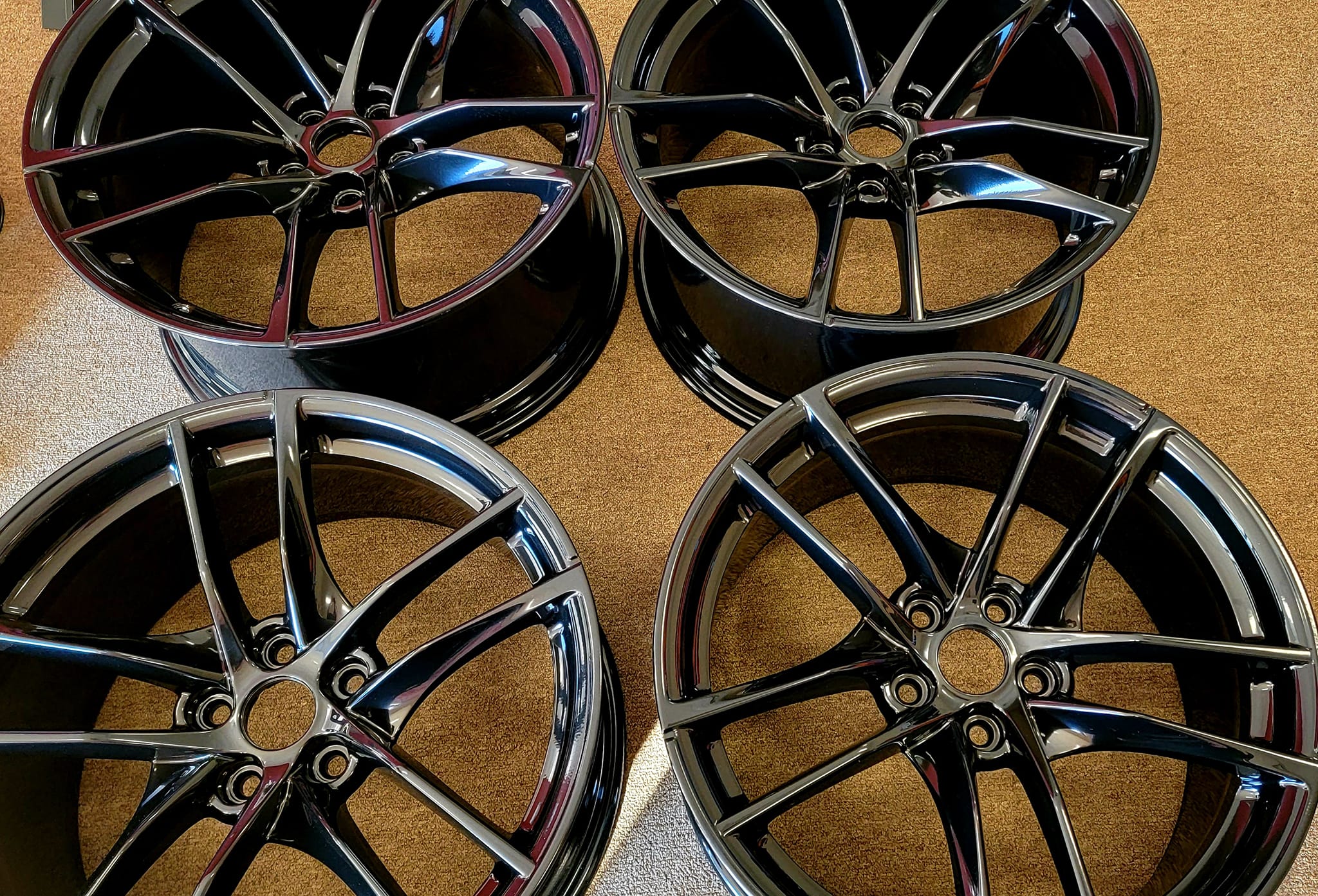 Inquest Rims Rims Coated in Ink Black | Prismatic Powders