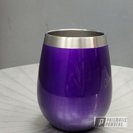 Powder Coating: Clear Vision PPS-2974,YETI,Illusion Purple PSB-4629,Powder Coated Yeti Cup,Custom Wine Glass