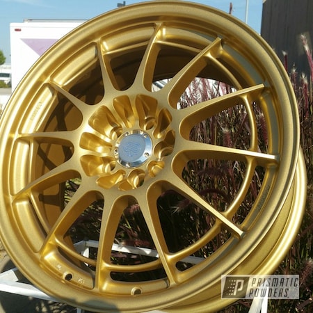 Powder Coating: Spanish Gold EMS-0940,Gold,Wheels