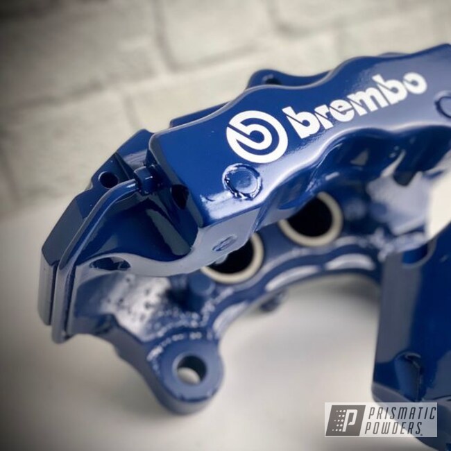 Powder Coated Brake Calipers In Ral 9016 And Ral 5002