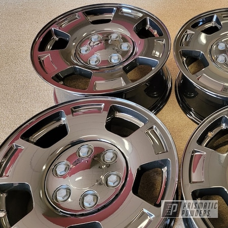 Powder Coating: Ink Black PSS-0106,Aluminum Wheels,Automotive Rims,Automotive Wheels,Aluminum Rims,16" Aluminum Rims