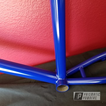 Bicycle Frame Coated In Manhattan Blue
