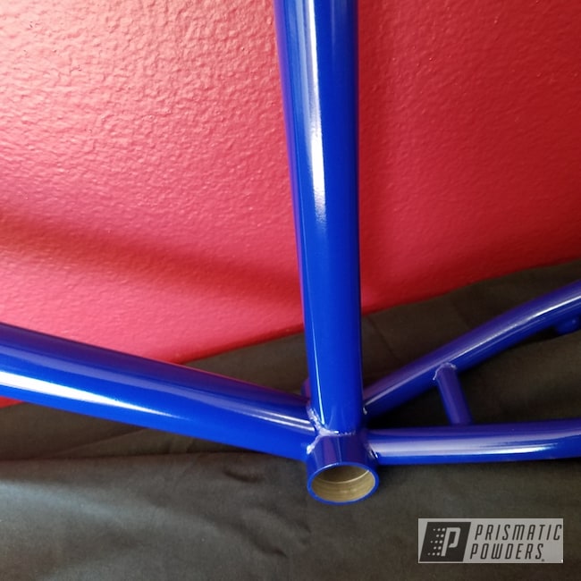 Bicycle Frame Coated In Manhattan Blue