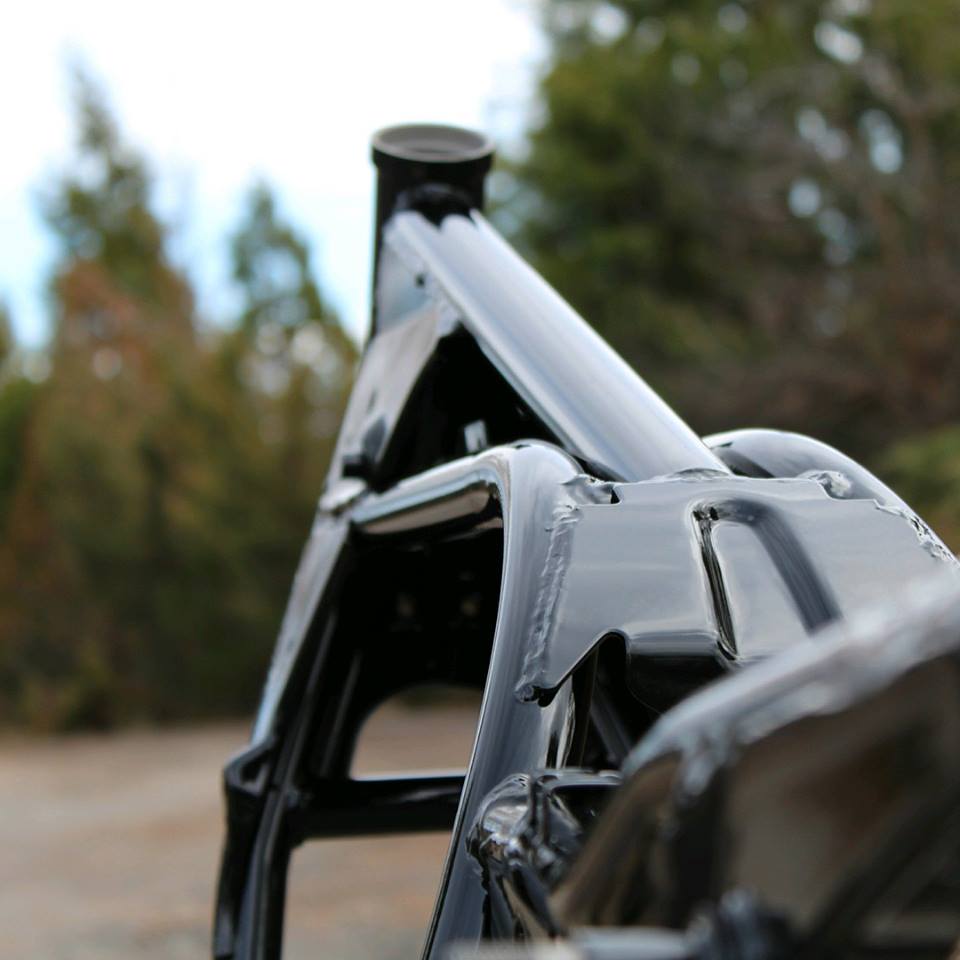 Powder Coated Motorcycle Frame in Gloss Black | Gallery Project ...
