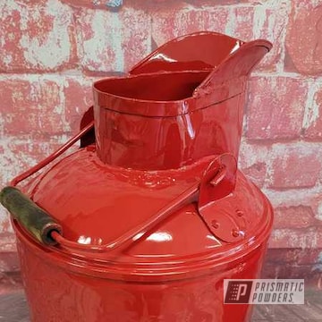 Powder Coated Oil Can In Ral 3002