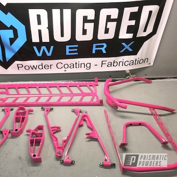 Snowmobile Parts Coated In Passion Pink