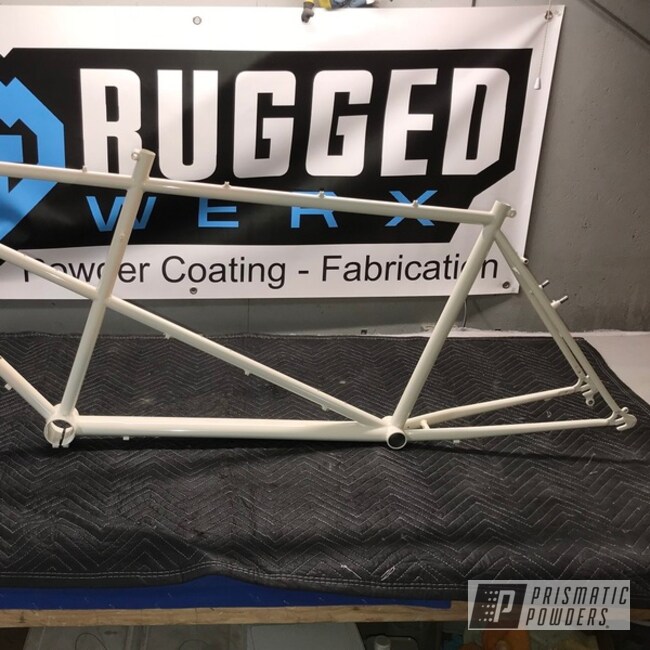 Powder Coated Bicycle Frame Using Prismatic's Butter Cream Color