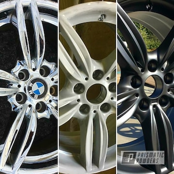 Before And After Wheels Coated In Evo Grey