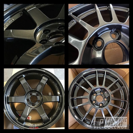 Powder Coating: Wheels,Rims,17" Wheels,Black Silver PMB-4249,1 Stage,Mitsubishi