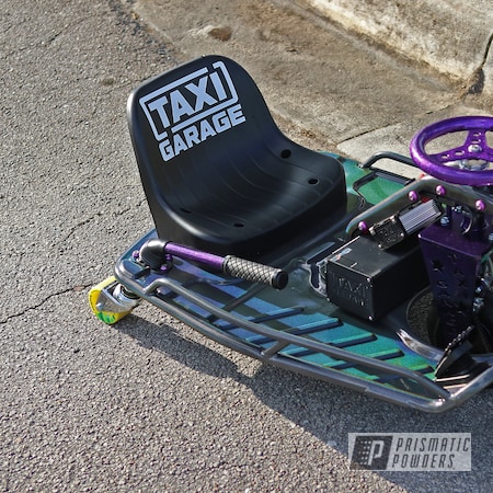 Powder Coating: Crazy Cart,Prismatic Universe PMB-10367,Drift Cart,Drift,Cart,Drift Kart,Go Cart,Disco Purple PPB-7033,Rainbows,Taxi Garage,Taxi Garage Crazy Cart