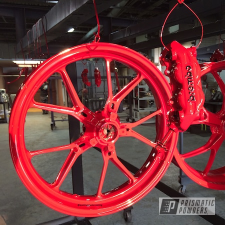 Powder Coating: Motorcycles,Powder Coated Motorcycle Rims,Astatic Red PSS-1738